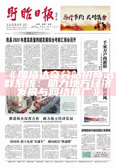 加格达奇分站招商站群系统：助力地方经济发展与网络推广