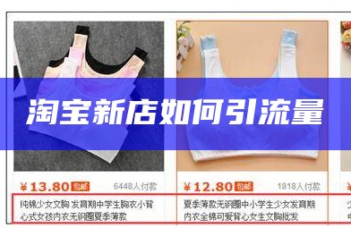 淘宝新店如何引流量