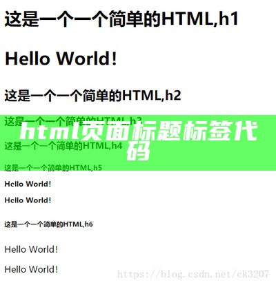 html页面标题标签代码