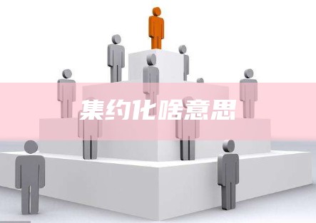 集约化是什么意思解释