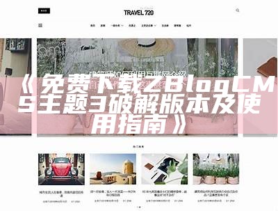 广泛解析ZBlogASP主题定制与优化技巧，提升网站性能与用户体验