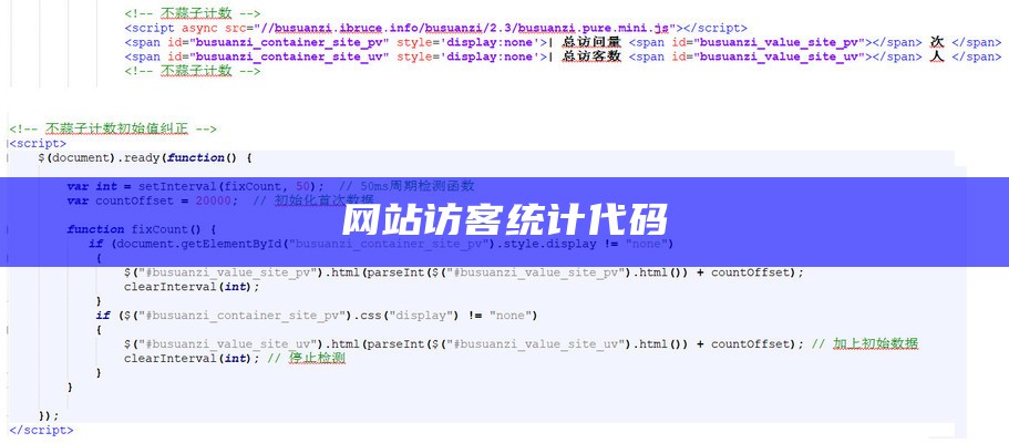 网站访客统计代码