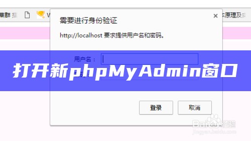 打开新phpMyAdmin窗口