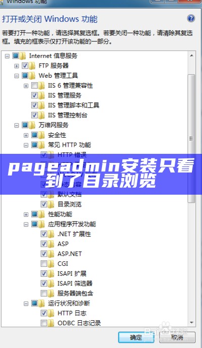 pageadmin安装只看到了目录浏览