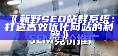 新野SEO站群系统：打造高效优化网站的利器