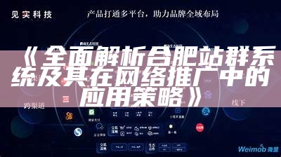 完整解析合肥站群系统及其在网络推广中的运用策略