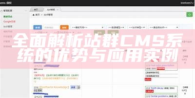 广泛解析站群CMS系统的优势与使用实例