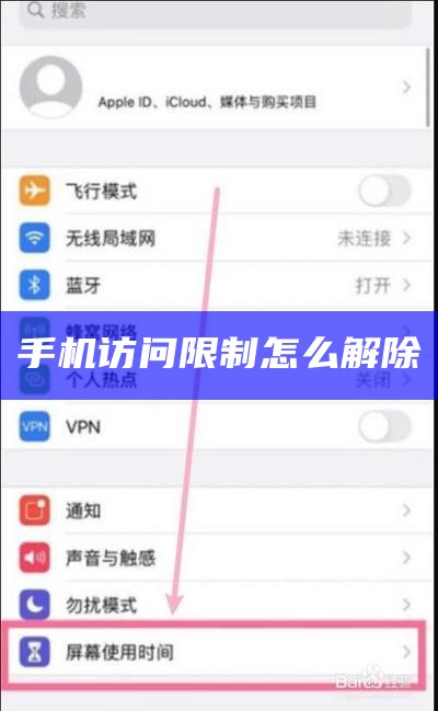 手机访问限制怎么解除