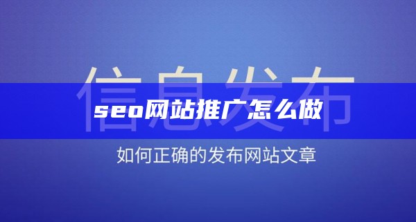 seo网站推广怎么做