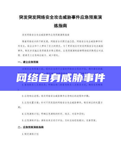 网络自身威胁事件