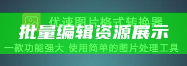 批量编辑资源展示