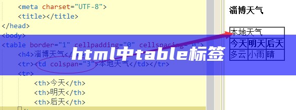 html中table标签