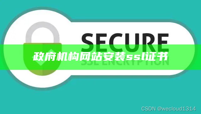 政府机构网站安装ssl证书