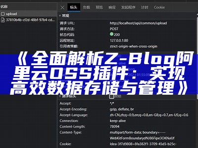 彻底解析Z-Blog阿里云OSS插件：达成高效统计存储与管理