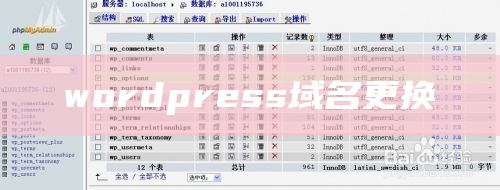 wordpress域名更换