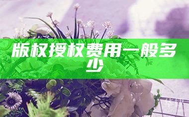 版权授权费用一般多少