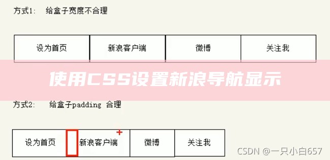 使用CSS设置新浪导航显示