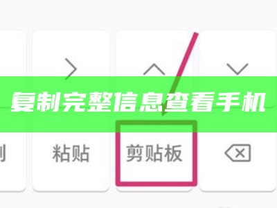 复制完整信息查看手机