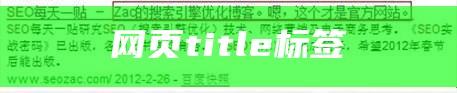 网站标题为浏览器标签页title位置的文字内容