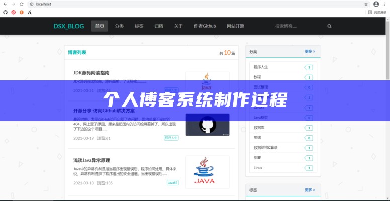 个人博客系统制作过程