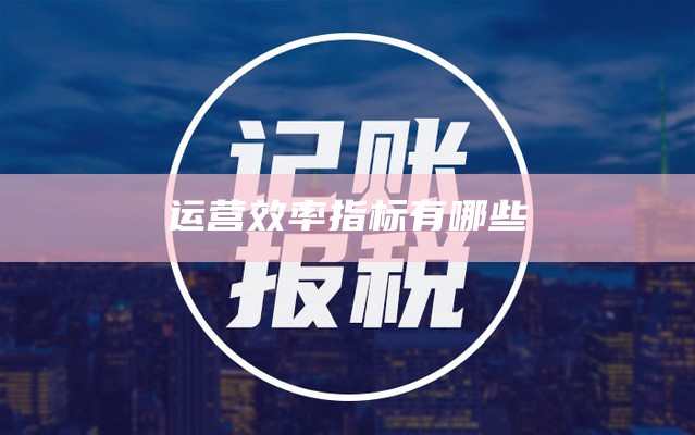 运营效率指标有哪些