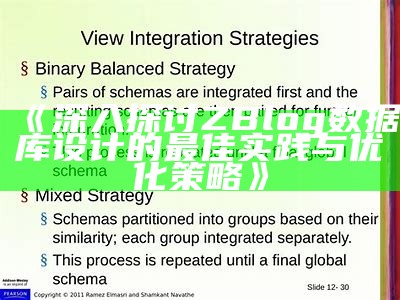 深入探讨ZBlog信息库设计的最佳实践与优化策略