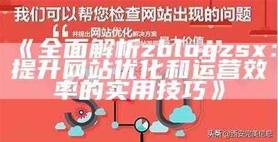 完整解析zblogzsx：提升网站优化和运营效率的实用技巧