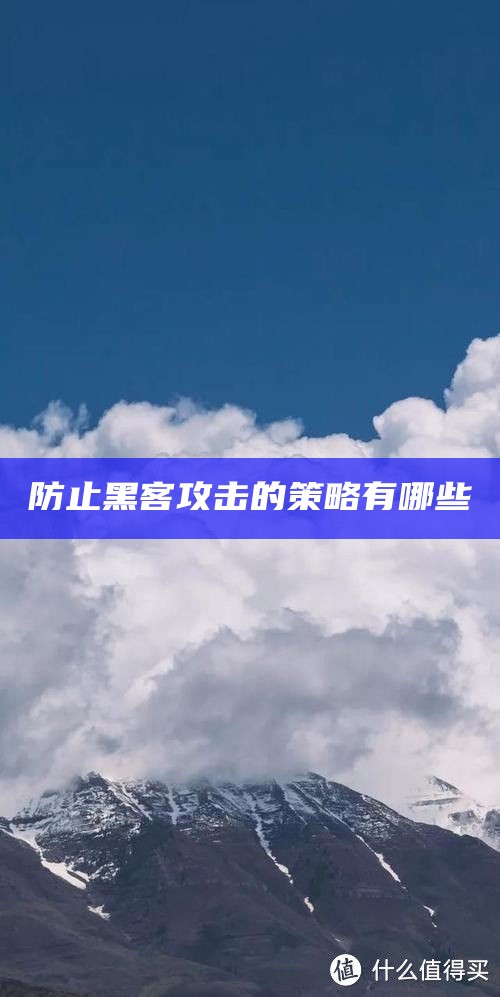 防止黑客攻击的策略有哪些