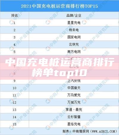 中国充电桩运营商排行榜单top10