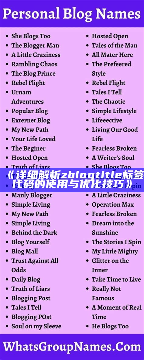 详细解析zblogtitle标签代码的使用与优化技巧