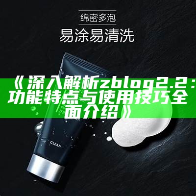 深入解析zblog 2.2：功能特点与使用技巧完整介绍