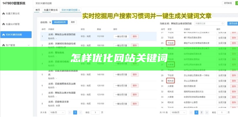 seo网站快速整站优化技术