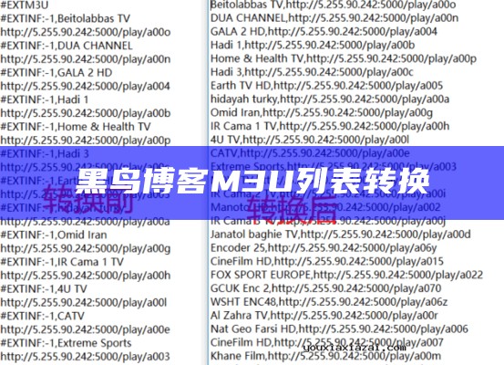 黑鸟博客M3U列表转换
