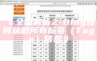 完整解析Z-Blog如何获取所有标签（Tags）信息