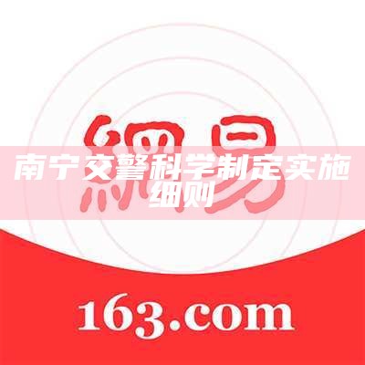 南宁交警科学制定实施细则