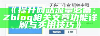 提升网站流量必备：Zblog相关文章功能详解与实用技巧