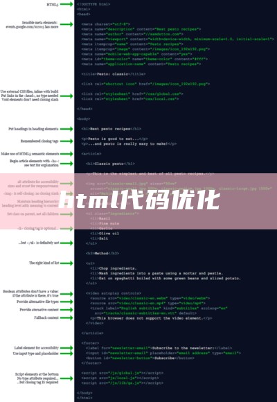 html代码优化