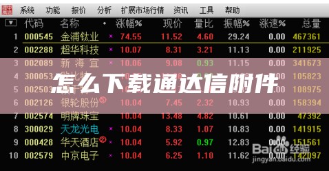 怎么下载通达信附件