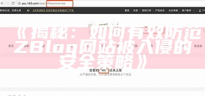 揭秘：如何有效防范ZBlog网站被入侵的安全策略