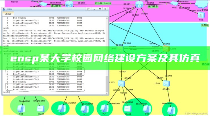 ensp某大学校园网络建设方案及其仿真