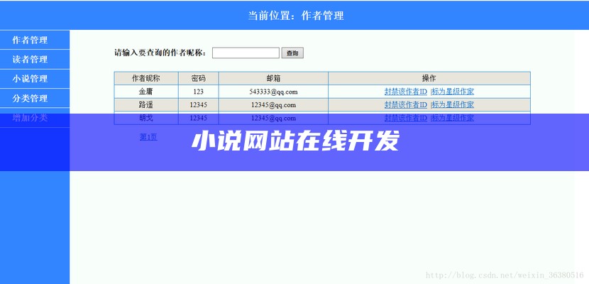 小说网站在线开发