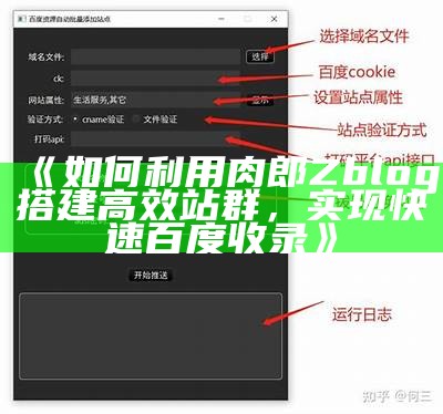 如何利用肉郎Zblog搭建高效站群，达成目标快速百度收录