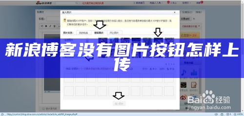 新浪博客没有图片按钮怎样上传
