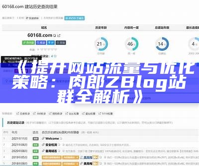 提升网站流量的秘诀：肉郎ZBlog站群搭建全攻略