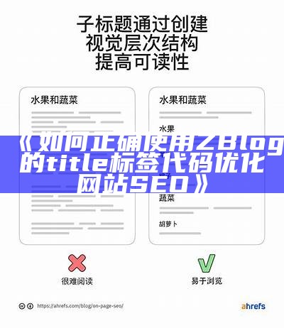 如何正确使用ZBlog的title标签代码优化网站SEO