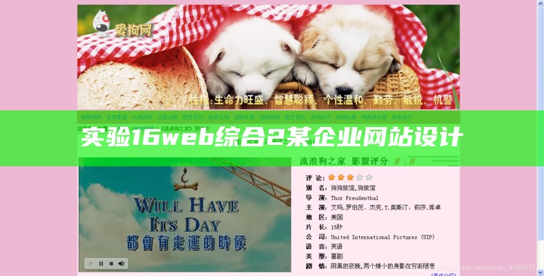 实验16web综合2某企业网站设计