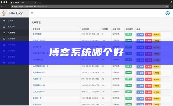 博客系统哪个好