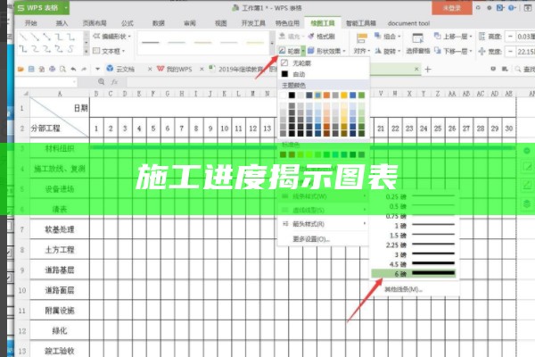 施工进度揭示图表