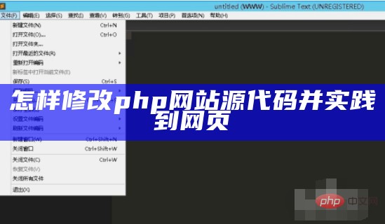 怎样修改php网站源代码并实践到网页