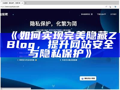 如何达成目标完美隐藏ZBlog，提升网站安全与隐私保护